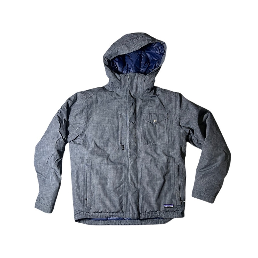 Men’s Vintage Patagonia Hooded Down Insulated Jacket | Blue-Gray | Size M